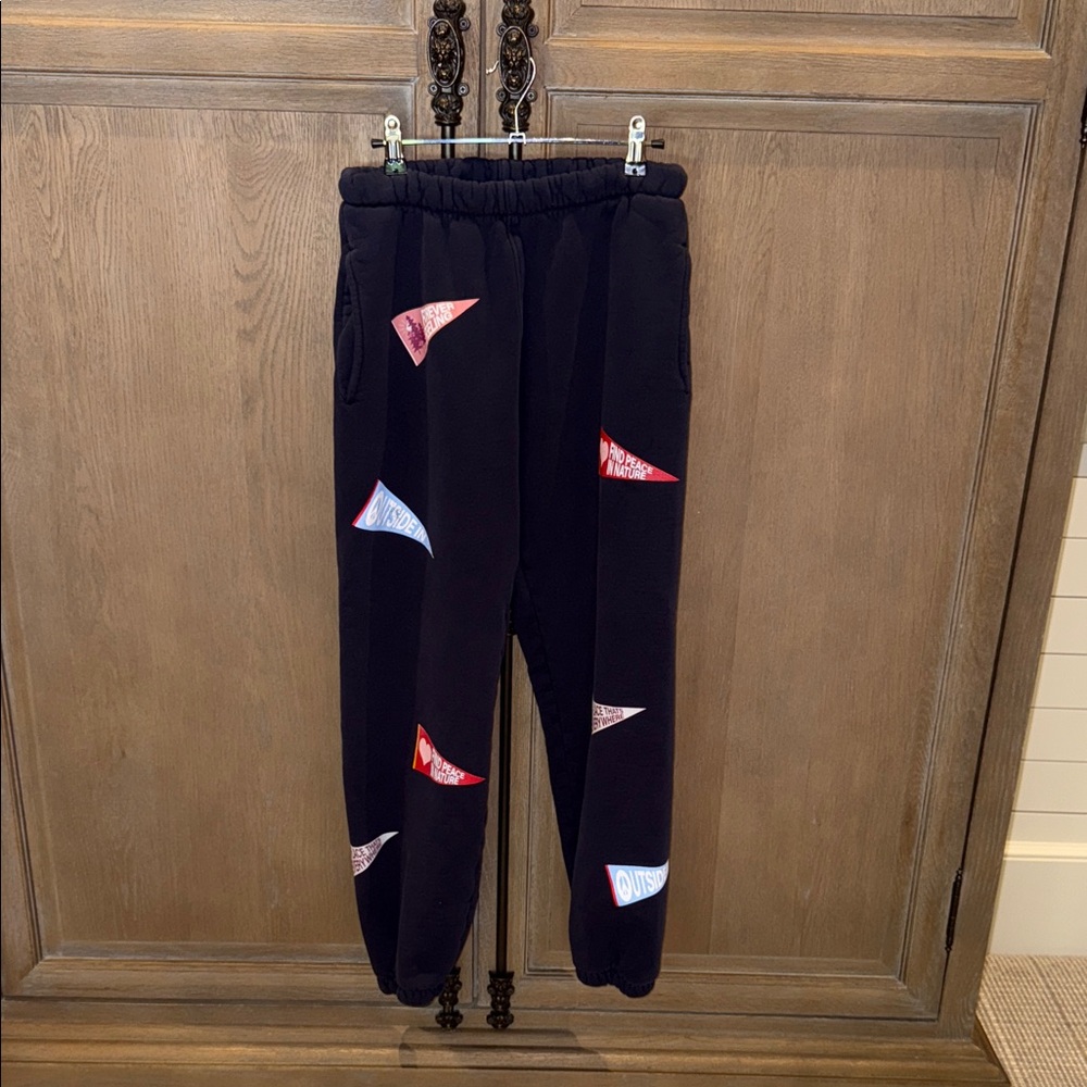 Madhappy Black Joggers with Colorful Patches